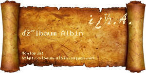 Ölbaum Albin névjegykártya